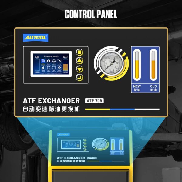Autool ATF705 Automatic Transmission Fluid Exchanger with LCD Display and 2-Way Oil Cycle - Image 3