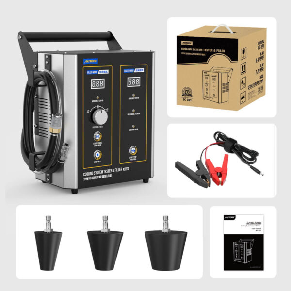Autool SC301 Automotive Coolant Leak Tester and Pressure Filling Tool for Radiator Diagnostics and System Maintenance - Image 12