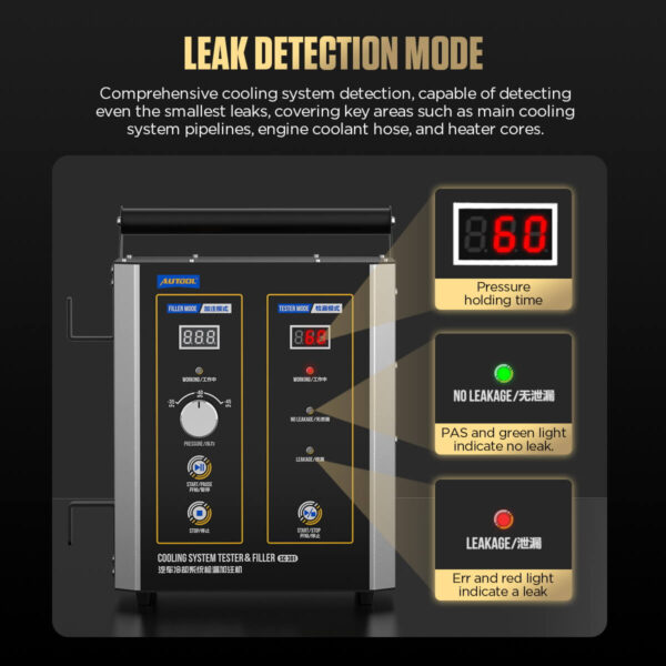 Autool SC301 Automotive Coolant Leak Tester and Pressure Filling Tool for Radiator Diagnostics and System Maintenance - Image 5