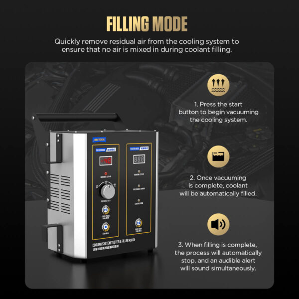Autool SC301 Automotive Coolant Leak Tester and Pressure Filling Tool for Radiator Diagnostics and System Maintenance - Image 6