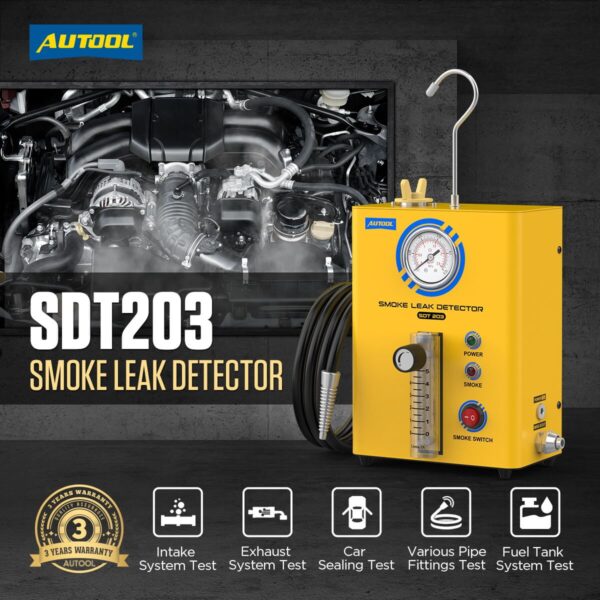 AUTOOL SDT203 EVAP Smoke Leak Detector with Internal Pump for Automotive Diagnostics - Image 2