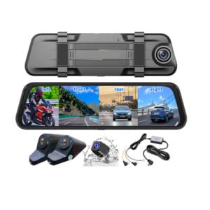 4-Lens Mirror Dash Cam 360° ADAS Smart Driving Recorder