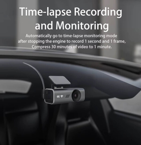 4K Mini Dash Cam Compact WiFi Vehicle Recorder - Image 8