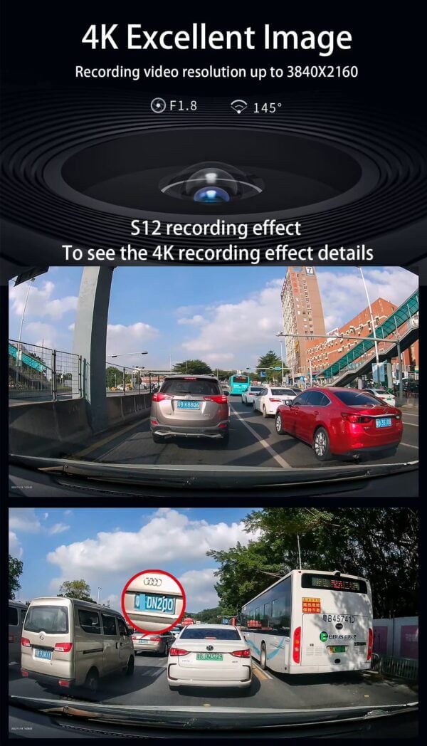 4K Mini Dash Cam Compact WiFi Vehicle Recorder - Image 7