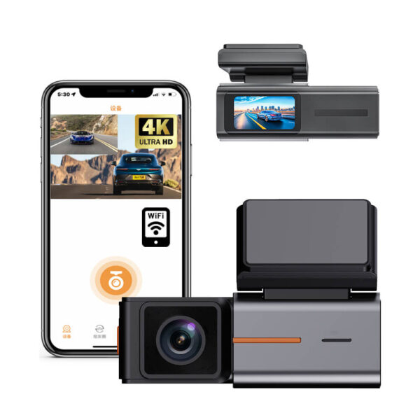 4K Dual Dash Cam Compact WiFi Vehicle Recorder with Optional GPS - Image 7