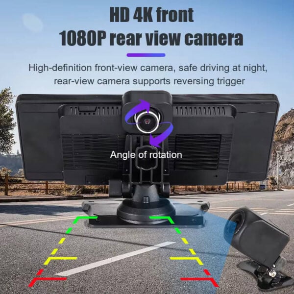 4K Dual Lens Dash Cam Smart CarPlay & Android Auto System - Image 7