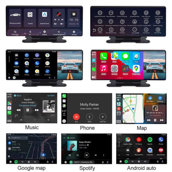 4K Dual Lens Dash Cam Smart CarPlay & Android Auto System - Image 9