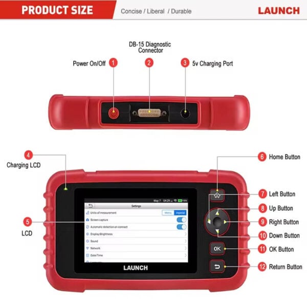 Launch CRP123X V3 64GB 4-System Diagnostic Scanner with 7 Reset Functions (Lifetime Free Updates) - Image 8