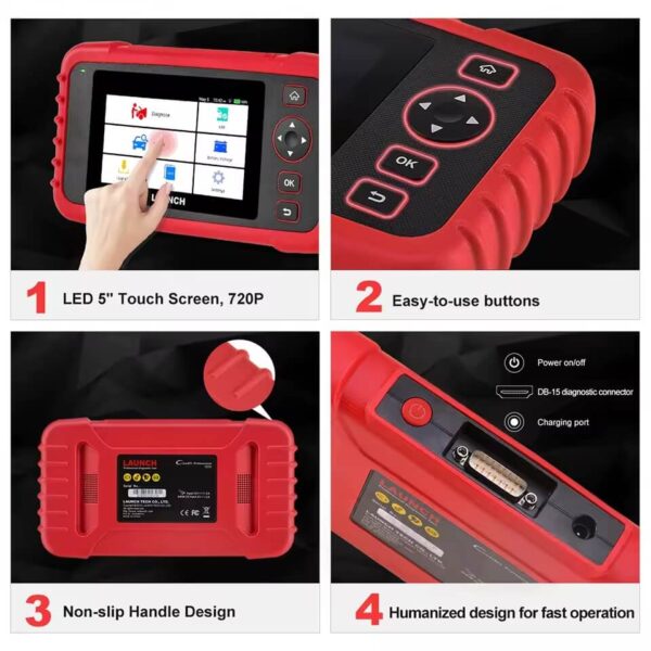 Launch CRP123X V3 64GB 4-System Diagnostic Scanner with 7 Reset Functions (Lifetime Free Updates) - Image 7