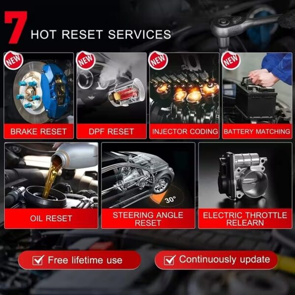 Launch CRP123X V3 64GB 4-System Diagnostic Scanner with 7 Reset Functions (Lifetime Free Updates) - Image 3