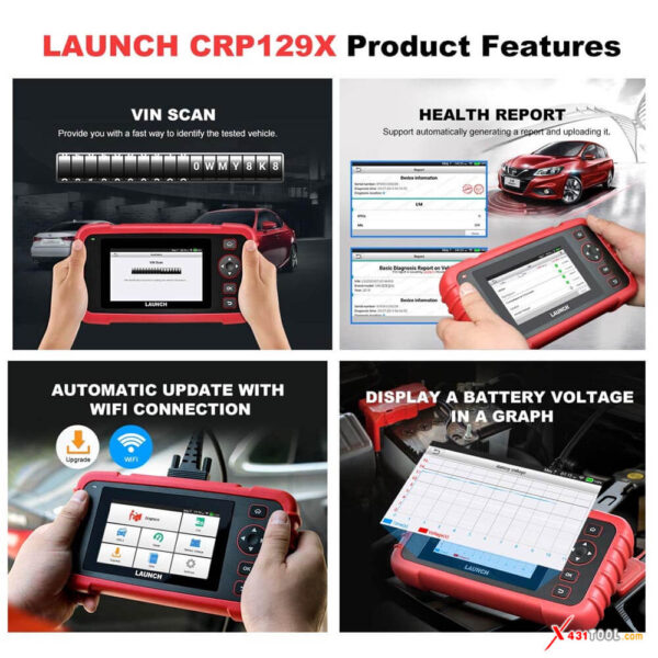Launch CRP129X V3 64GB 4-System Diagnostic Scanner 12 Reset Functions - Lifetime Free Updates - Image 9