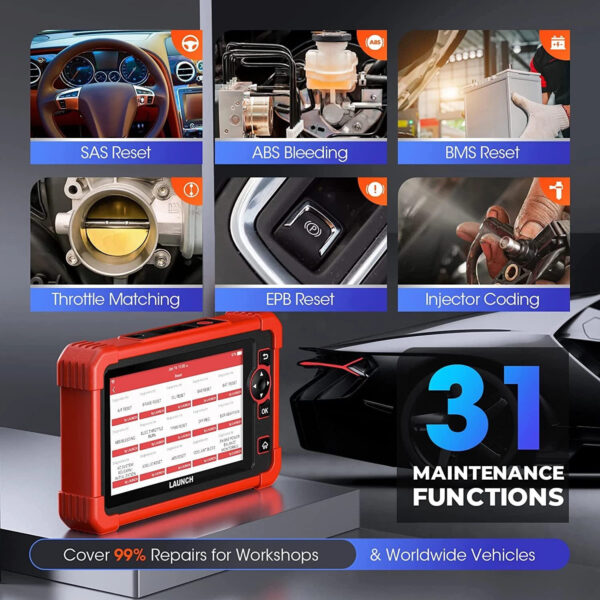 Launch X431 CRP919X Full System Diagnostic Scanner with ECU Coding, Bi-Directional Tests, 31+ Reset Functions, CAN-FD & DoIP - Image 7