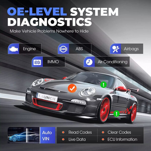 Launch X431 CRP919X Full System Diagnostic Scanner with ECU Coding, Bi-Directional Tests, 31+ Reset Functions, CAN-FD & DoIP - Image 9