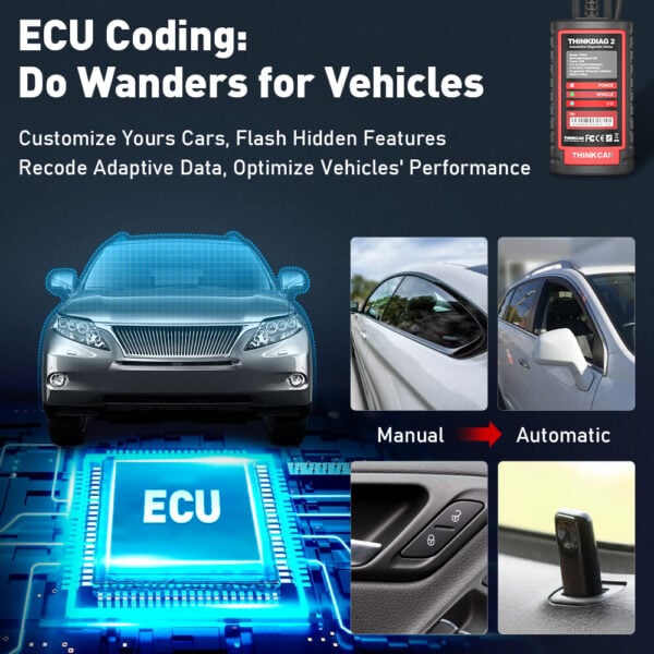 ThinkCar ThinkDiag 2 Full-System Bluetooth Diagnostic Scanner Bi-Directional Control, ECU Coding & 15+ Reset Functions | 1 Year Full Software - Image 4
