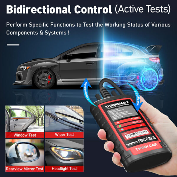 ThinkCar ThinkDiag 2 Full-System Bluetooth Diagnostic Scanner Bi-Directional Control, ECU Coding & 15+ Reset Functions | 1 Year Full Software - Image 5