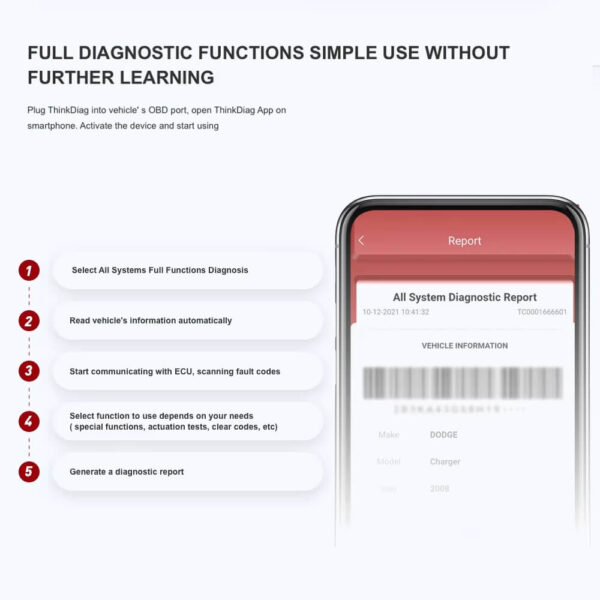 ThinkCar ThinkDiag 2 Full-System Bluetooth Diagnostic Scanner Bi-Directional Control, ECU Coding & 15+ Reset Functions | 1 Year Full Software - Image 8