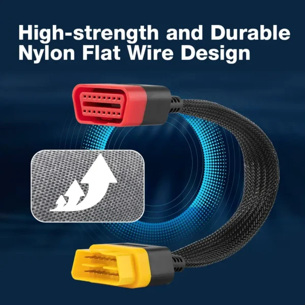 36cm OBD2 Extension Cable 16-Pin Male to Female Heavy-Duty Diagnostic Lead - Image 4