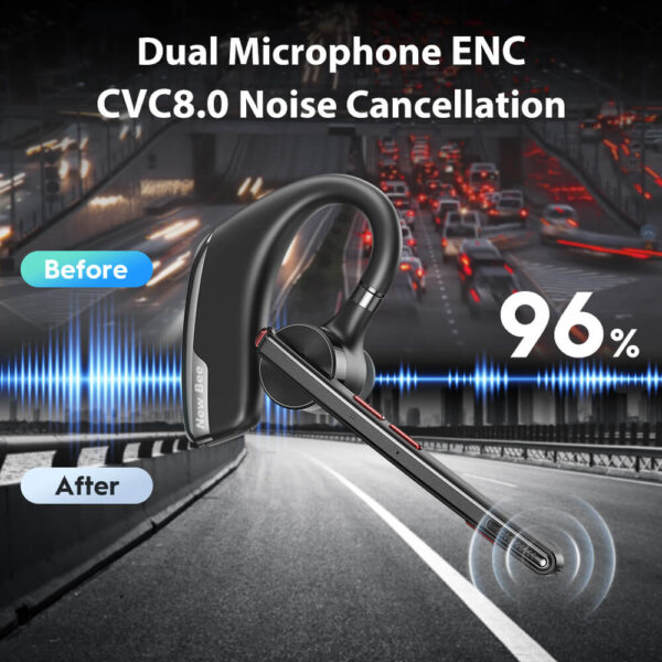 M51 Business Bluetooth Headset Dual-Mic ENC, 60-Hour Battery with Case - Image 4