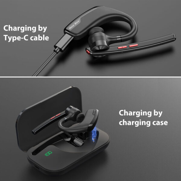 M51 Business Bluetooth Headset Dual-Mic ENC, 60-Hour Battery with Case - Image 6