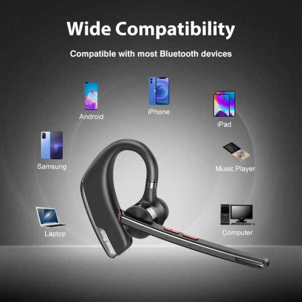 M51 Business Bluetooth Headset Dual-Mic ENC, 60-Hour Battery with Case - Image 7