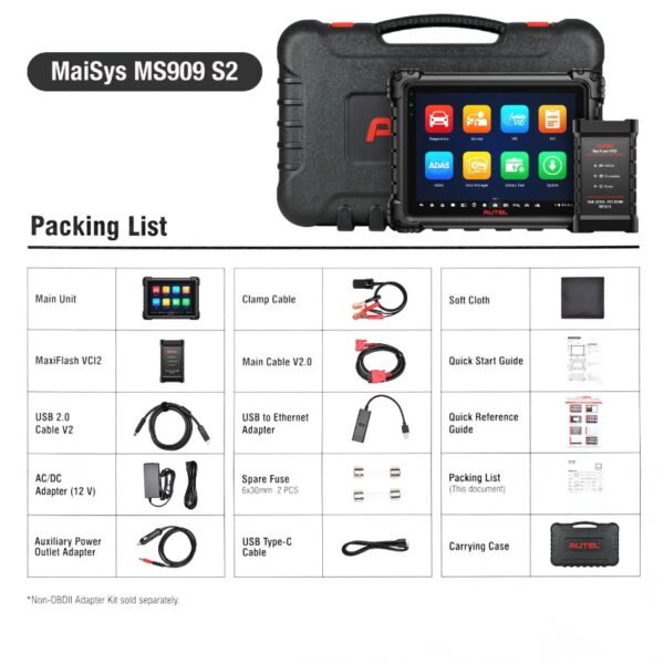 Autel MaxiSys MS909 S2 Bi-Directional Diagnostic Scanner, ECU Coding, J2534 & Topology 3.0 - Image 7