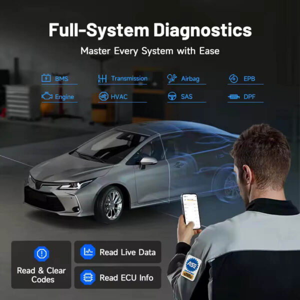 TOPDON TopScan Master OBD2 Diagnostic Scanner with Bluetooth, Full System Car Diagnostics Tool with Bi-Directional Control and Service Functions - Image 5