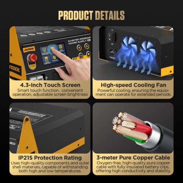 AUTOOL EM385 ECU Programming Power Supply 12V Adjustable Inverter - Image 6
