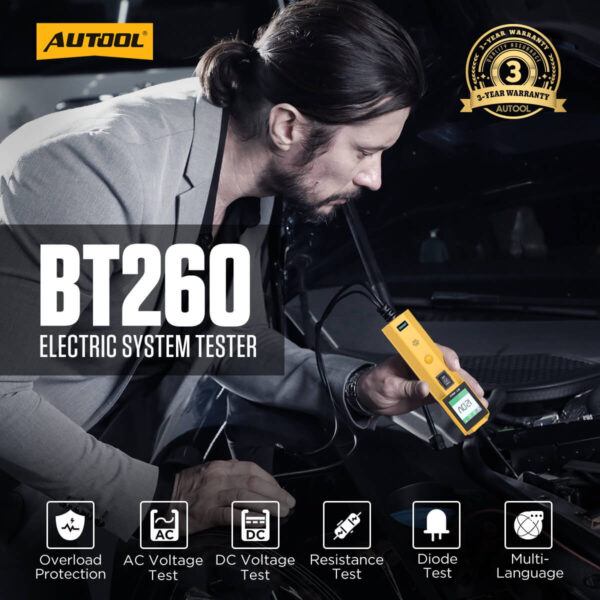 AUTOOL BT260 Electrical Circuit Tester for Trucks 6V 12V 24V - Image 2