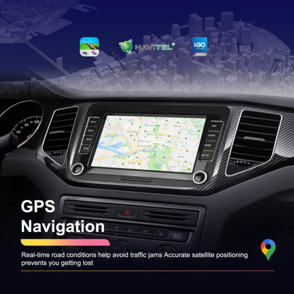 7 Inch Android Car Stereo for VW Golf Polo Passat Wireless CarPlay Android Auto Bluetooth Touchscreen Head Unit - Image 3