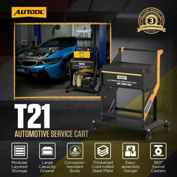 AUTOOL T21 Automotive Service Cart Heavy Duty Workshop Tool Trolley - Image 2