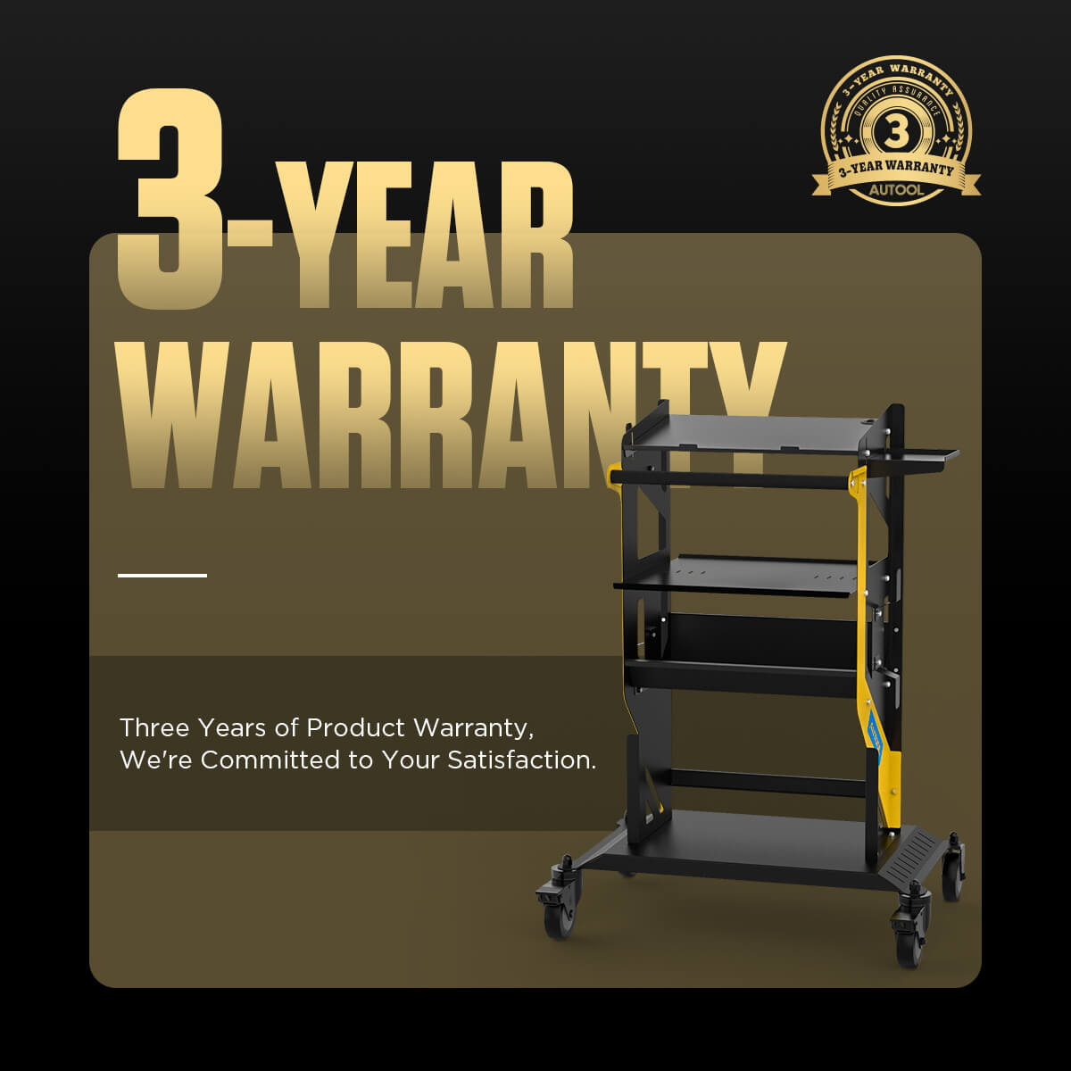 AUTOOL T22 Rolling Utility Cart Heavy Duty Workshop Trolley - Image 9