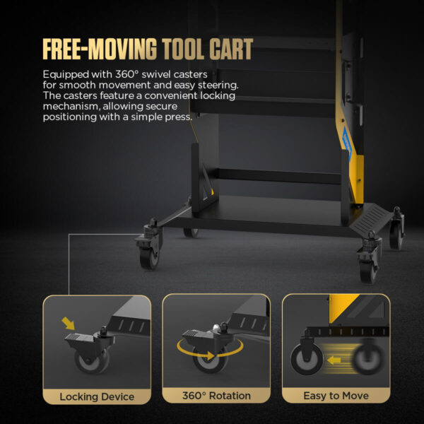 AUTOOL T22 Rolling Utility Cart Heavy Duty Workshop Trolley - Image 6