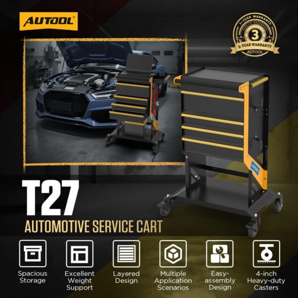 AUTOOL T27 Workshop Trolley Tool Cart - Image 2