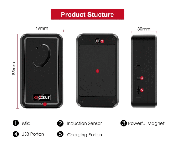 Micodus ML500G 4G Magnetic GPS Tracker, Cold Chain & Fleet Tracking Device 5000mAh Battery - Image 2