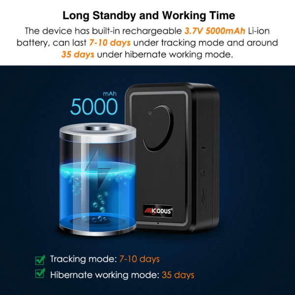 Micodus ML500G 4G Magnetic GPS Tracker, Cold Chain & Fleet Tracking Device 5000mAh Battery - Image 13