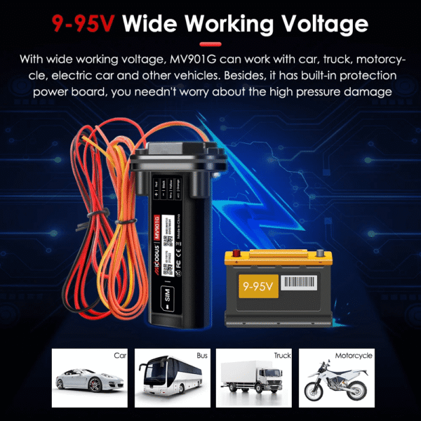 MiCODUS MV901N 4G GPS Vehicle Tracker, Real Time Tracking, Remote Engine Cut-Off - Image 11