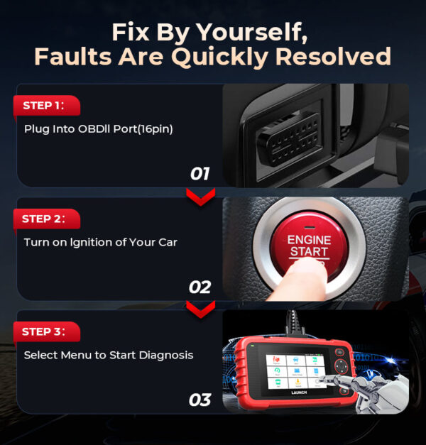 Launch CRP129X PLUS V3 64GB All System OBD2 Diagnostic Scanner, 8 Service Reset Functions, Lifetime Free - Image 8