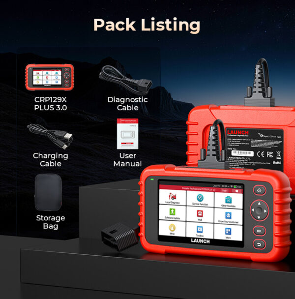 Launch CRP129X PLUS V3 64GB All System OBD2 Diagnostic Scanner, 8 Service Reset Functions, Lifetime Free - Image 12