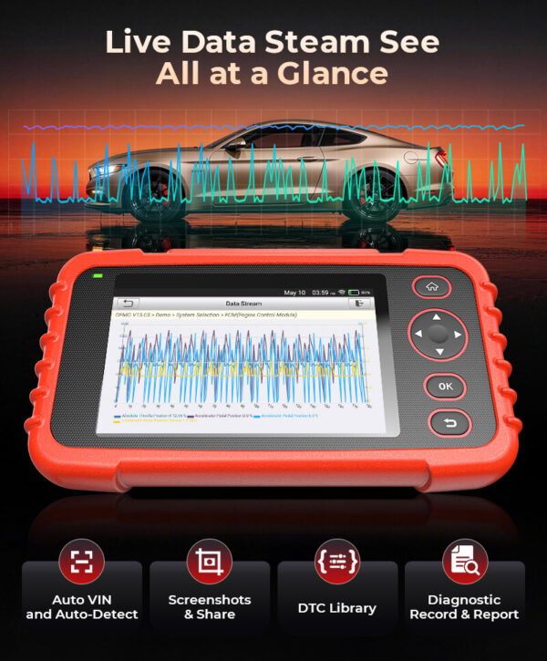 Launch CRP129X PLUS V3 64GB All System OBD2 Diagnostic Scanner, 8 Service Reset Functions, Lifetime Free - Image 7