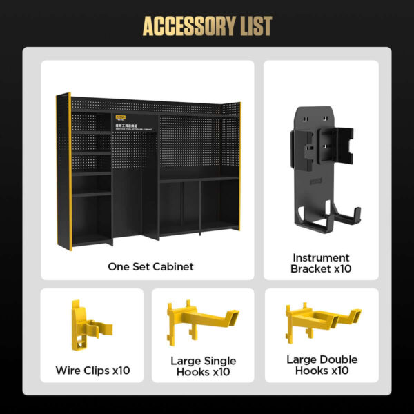 AUTOOL T43 Workshop Tool Storage Cabinet, Heavy Duty Pegboard Storage System - Image 6