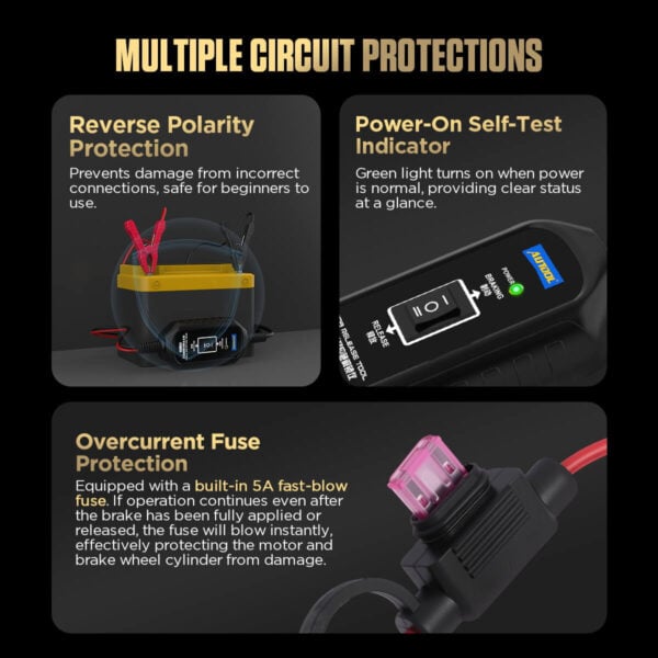 AUTOOL BT10 EPB Release Tool, Electronic Parking Brake Emergency Release & Reset, Dual-Channel, 3-Year Warranty - Image 6