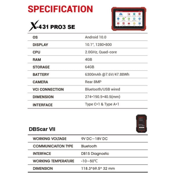 Launch X431 PRO3 SE Car Diagnostic Scanner full-system tool with 39 service functions, CAN FD, DoIP & 3 year free updates - Image 9