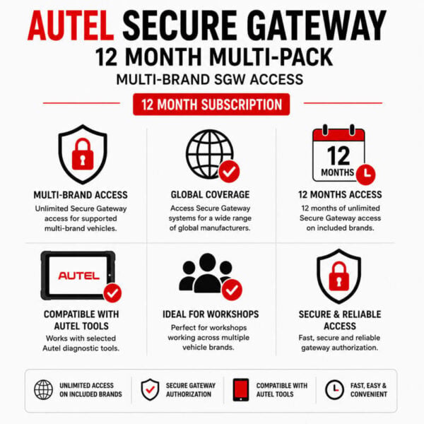 Autel Secure Gateway 12 Month Multi-Pack | Multi-Brand SGW Access - Image 3