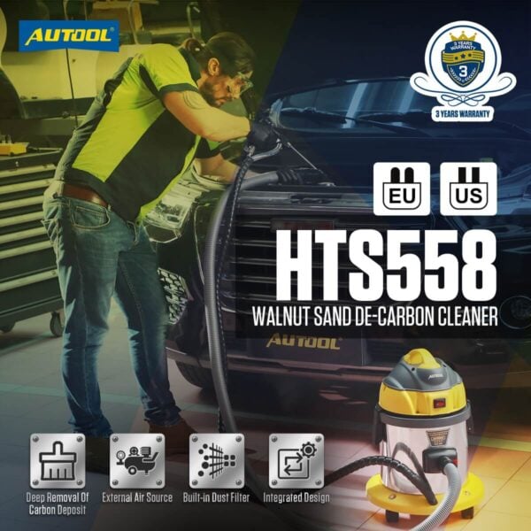 AUTOOL HTS558 Walnut Blaster Kit for Engine Intake Valve Carbon Cleaning - Image 2