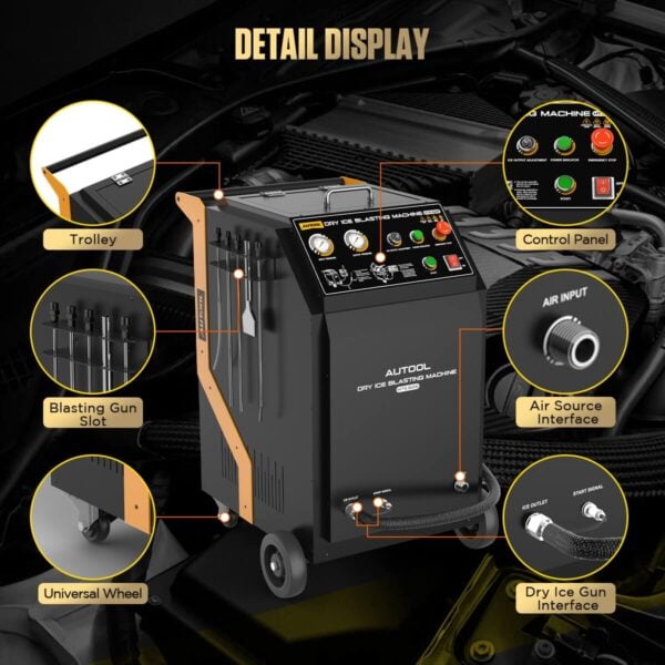 AUTOOL HTS828 Automotive Dry Ice Blasting & Cleaning Machine - Image 8